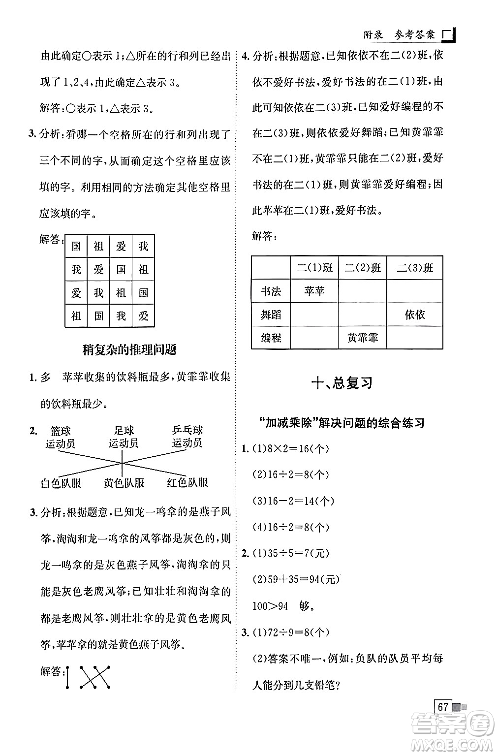 龍門書(shū)局2024年春黃岡小狀元解決問(wèn)題天天練二年級(jí)數(shù)學(xué)下冊(cè)人教版答案