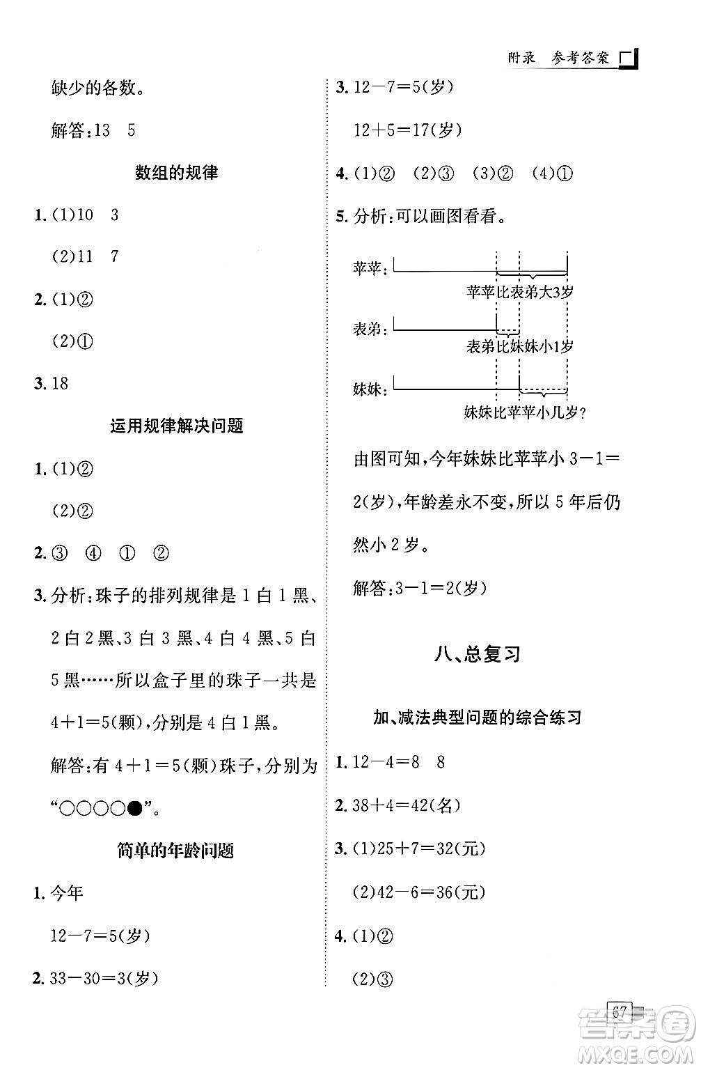 龍門書局2024年春黃岡小狀元解決問題天天練一年級(jí)數(shù)學(xué)下冊(cè)人教版答案