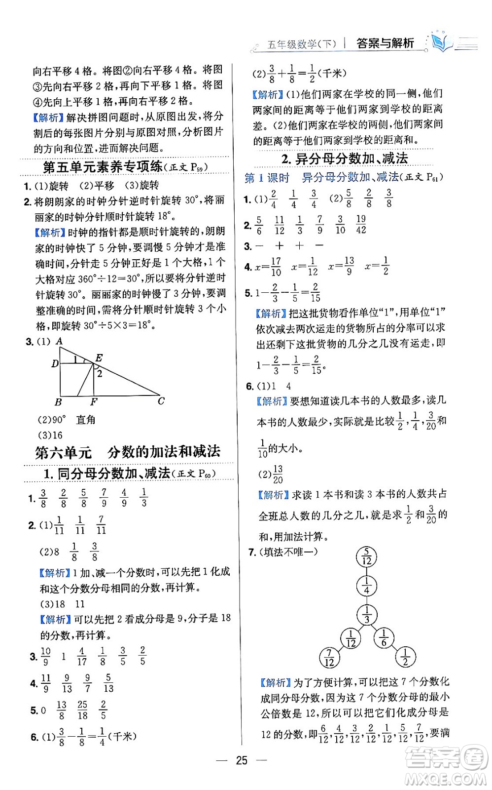 陜西人民教育出版社2024年春小學(xué)教材全練六年級(jí)數(shù)學(xué)下冊(cè)人教版答案