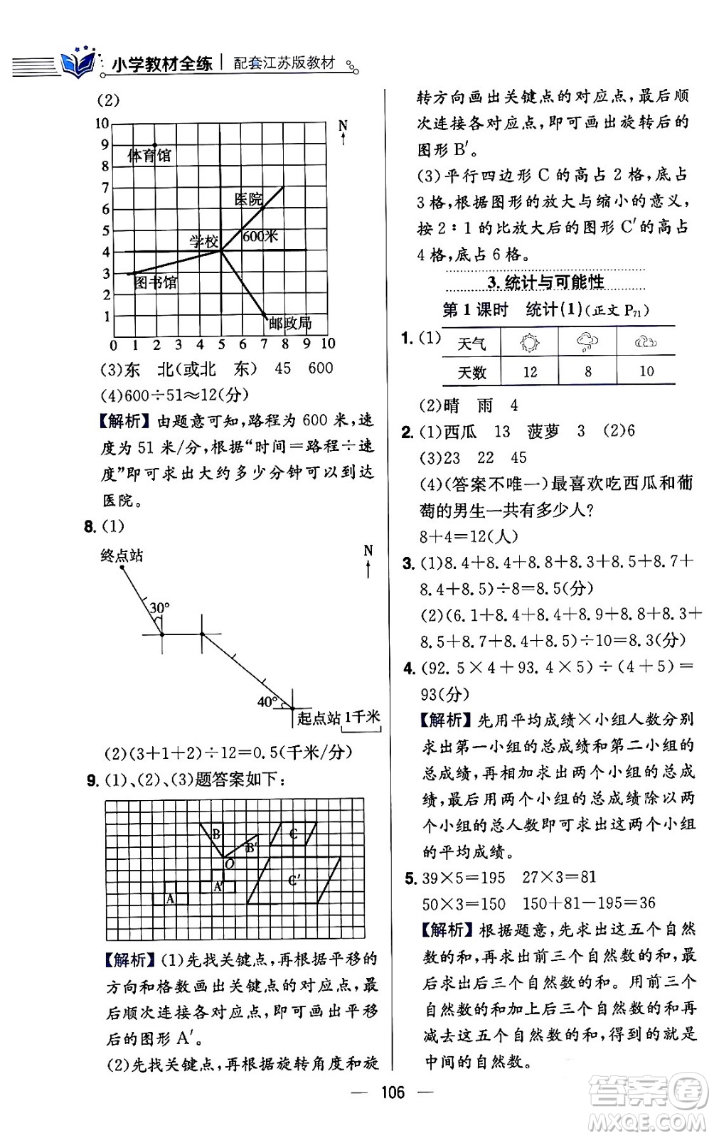 陜西人民教育出版社2024年春小學(xué)教材全練六年級(jí)數(shù)學(xué)下冊(cè)江蘇版答案