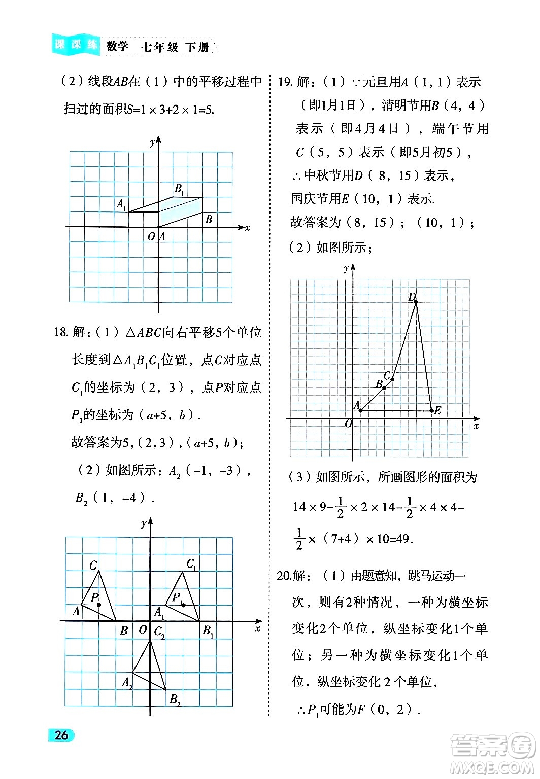 西安出版社2024年春課課練同步訓(xùn)練七年級(jí)數(shù)學(xué)下冊(cè)人教版答案