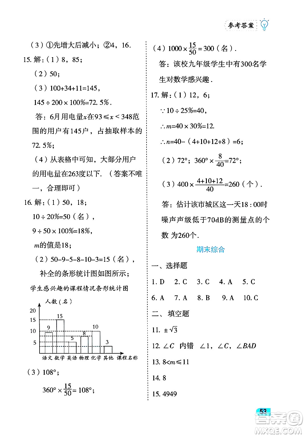 西安出版社2024年春課課練同步訓(xùn)練七年級(jí)數(shù)學(xué)下冊(cè)人教版答案