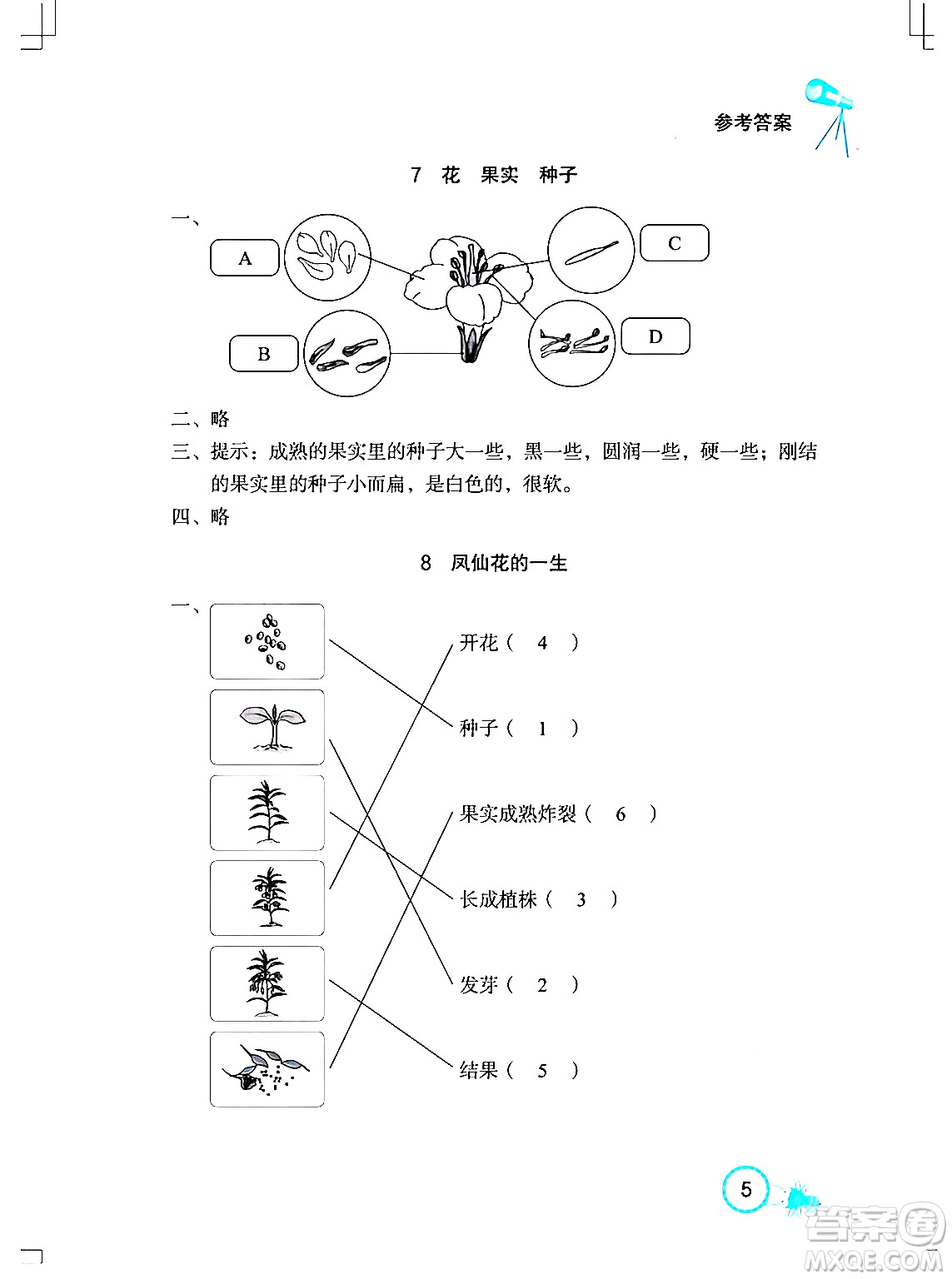 湖北教育出版社2024年春長江作業(yè)本課堂作業(yè)三年級(jí)科學(xué)下冊(cè)人教鄂教版答案