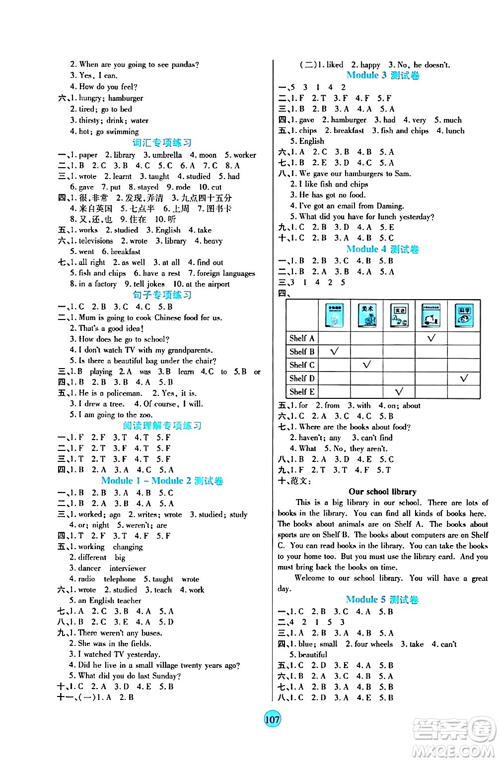 天津科學技術(shù)出版社2024年春云頂課堂五年級英語下冊外研版答案