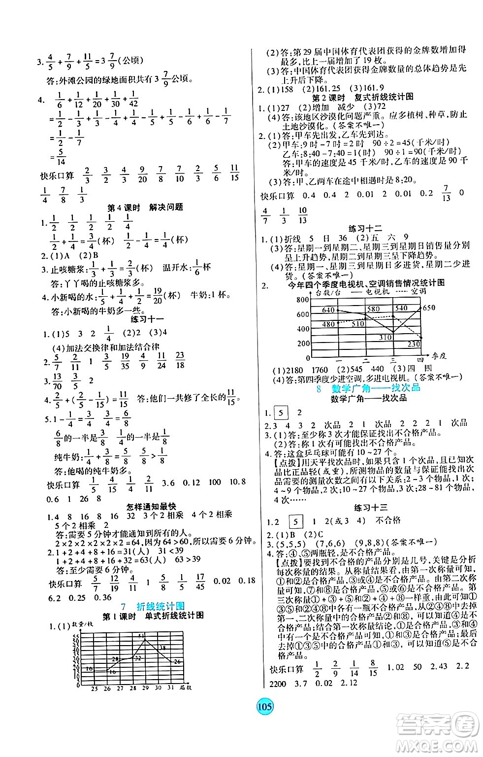 天津科學(xué)技術(shù)出版社2024年春云頂課堂五年級(jí)數(shù)學(xué)下冊(cè)人教版答案