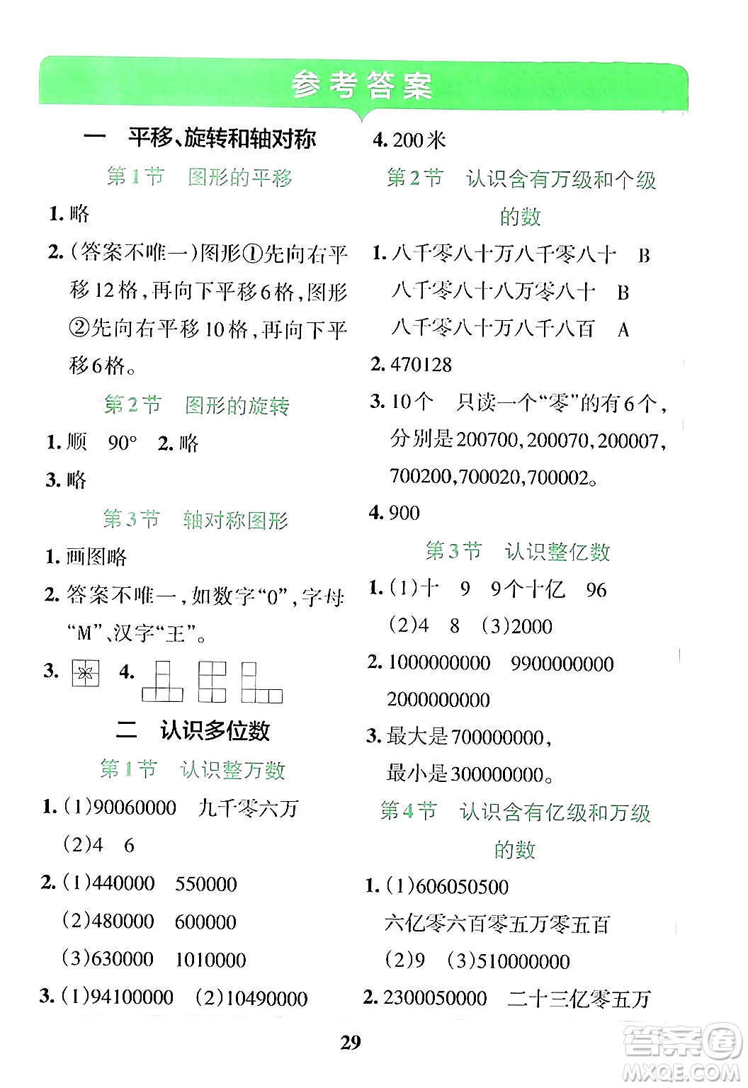 陜西師范大學(xué)出版總社有限公司2024年春小學(xué)學(xué)霸沖A卷四年級(jí)數(shù)學(xué)下冊(cè)蘇教版答案
