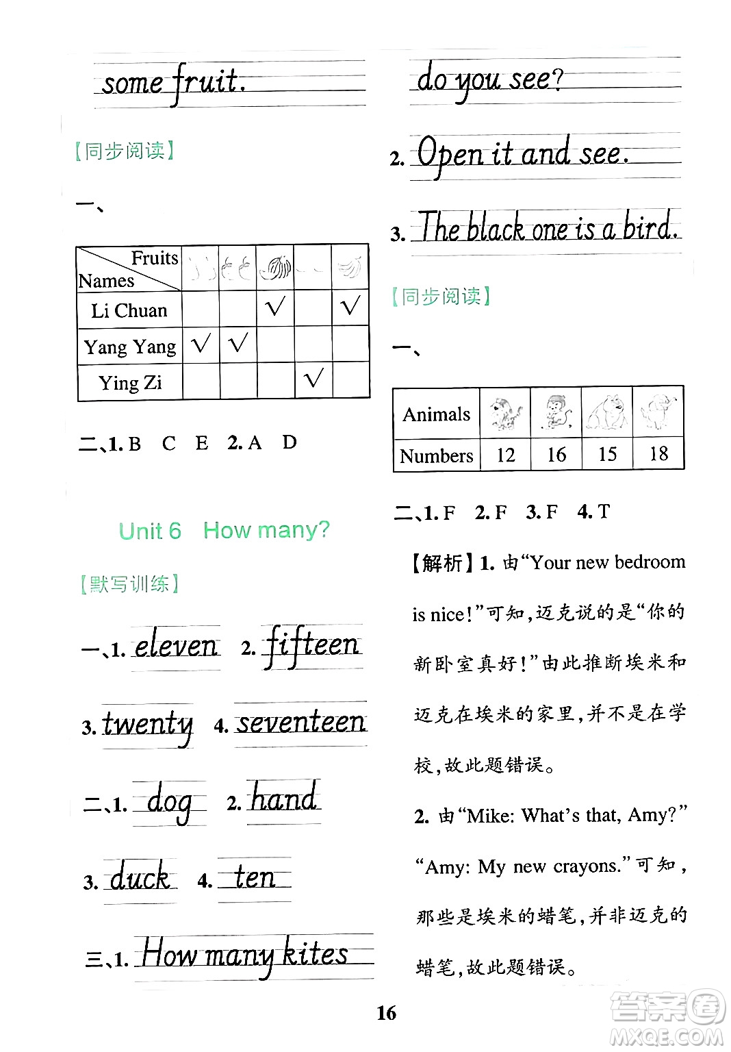 陜西師范大學(xué)出版總社有限公司2024年春小學(xué)學(xué)霸沖A卷三年級(jí)英語下冊(cè)人教版答案