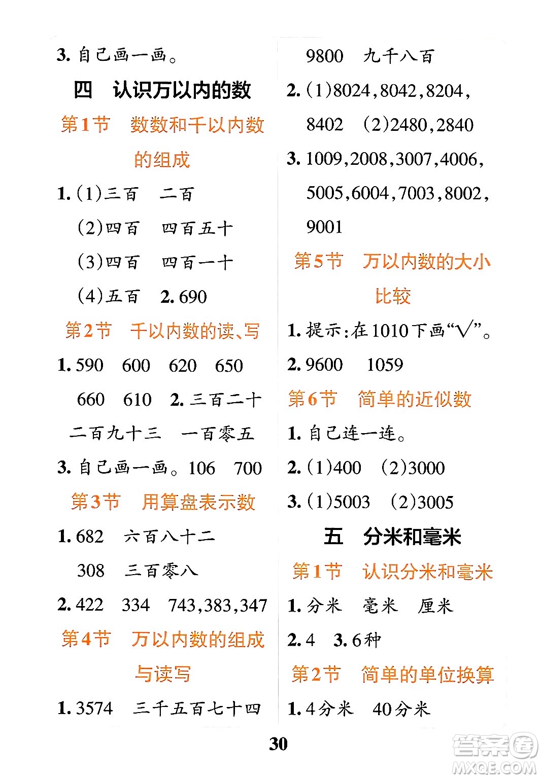 陜西師范大學(xué)出版總社有限公司2024年春小學(xué)學(xué)霸沖A卷二年級(jí)數(shù)學(xué)下冊(cè)蘇教版答案