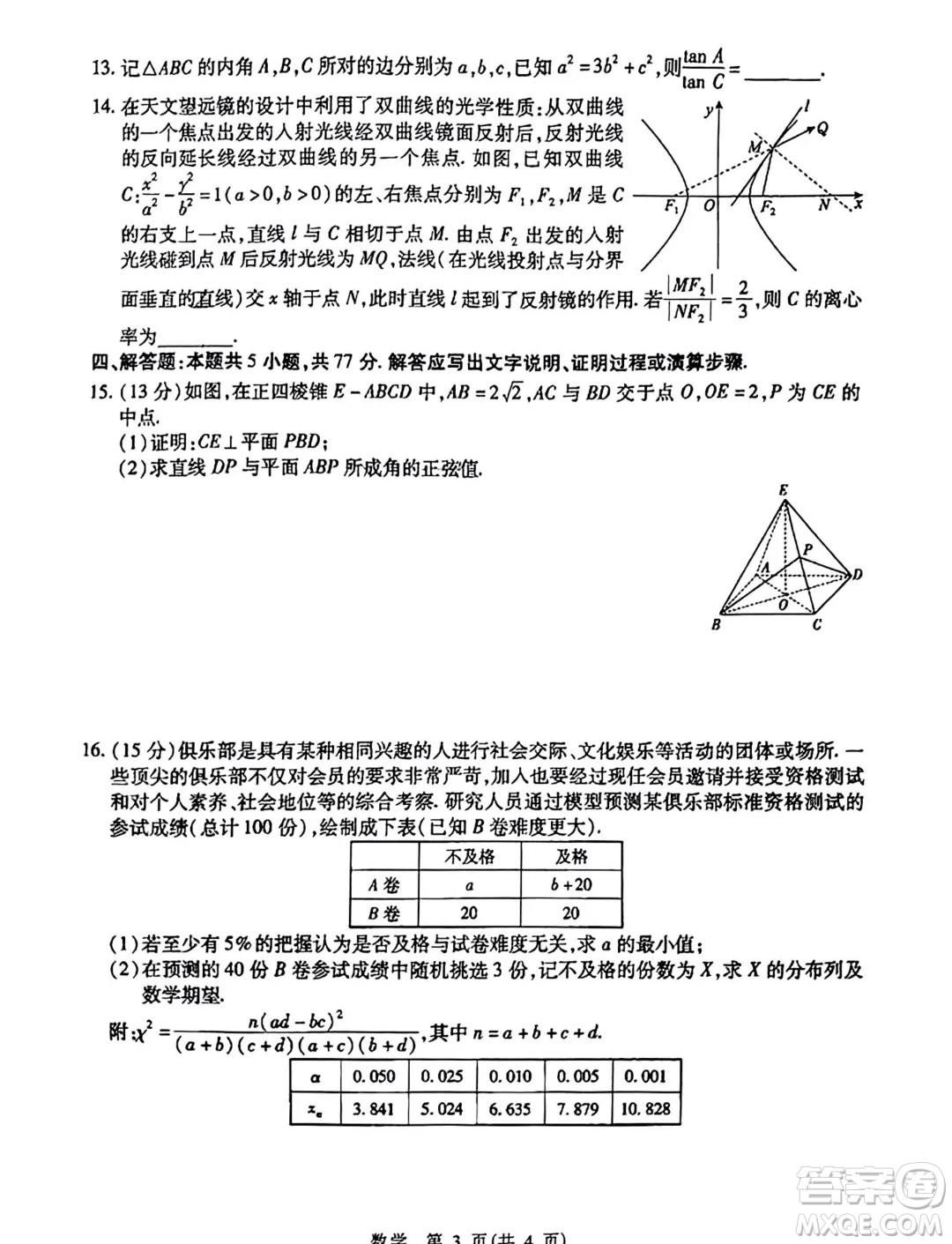 山東智慧上進2024屆高三下學(xué)期5月大聯(lián)考數(shù)學(xué)試題答案