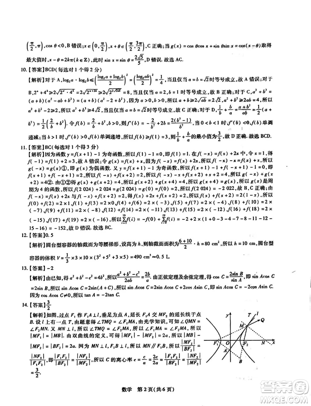 山東智慧上進2024屆高三下學(xué)期5月大聯(lián)考數(shù)學(xué)試題答案