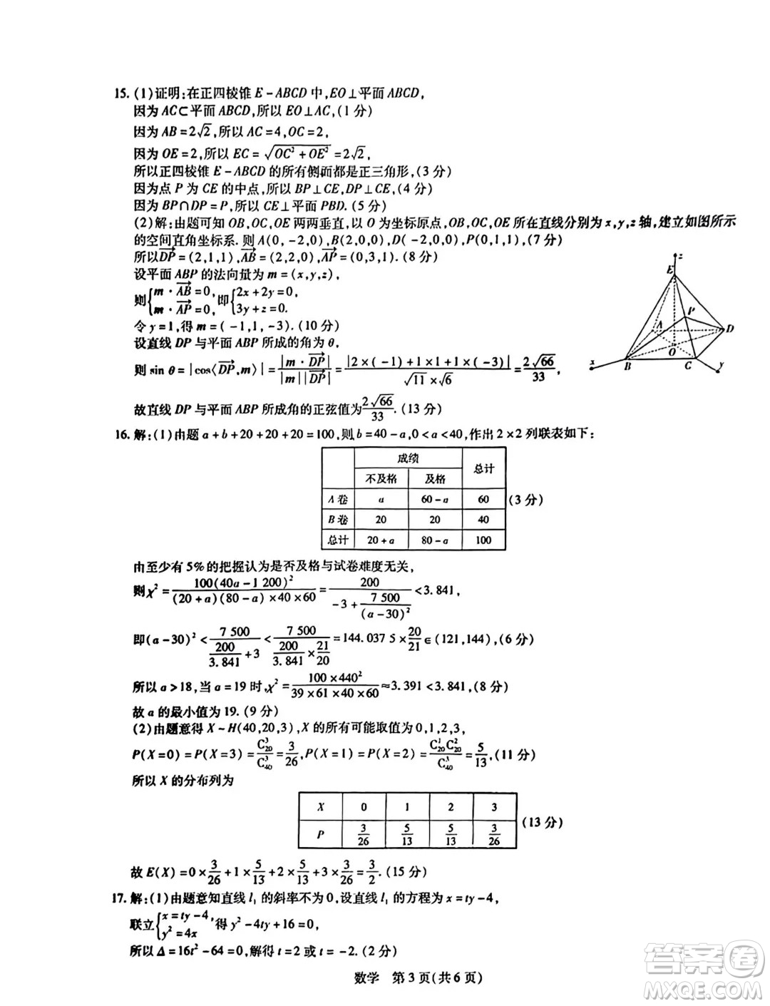 山東智慧上進2024屆高三下學(xué)期5月大聯(lián)考數(shù)學(xué)試題答案