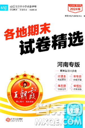 江西人民出版社2024年春王朝霞各地期末試卷精選六年級(jí)數(shù)學(xué)下冊蘇教版河南專版答案