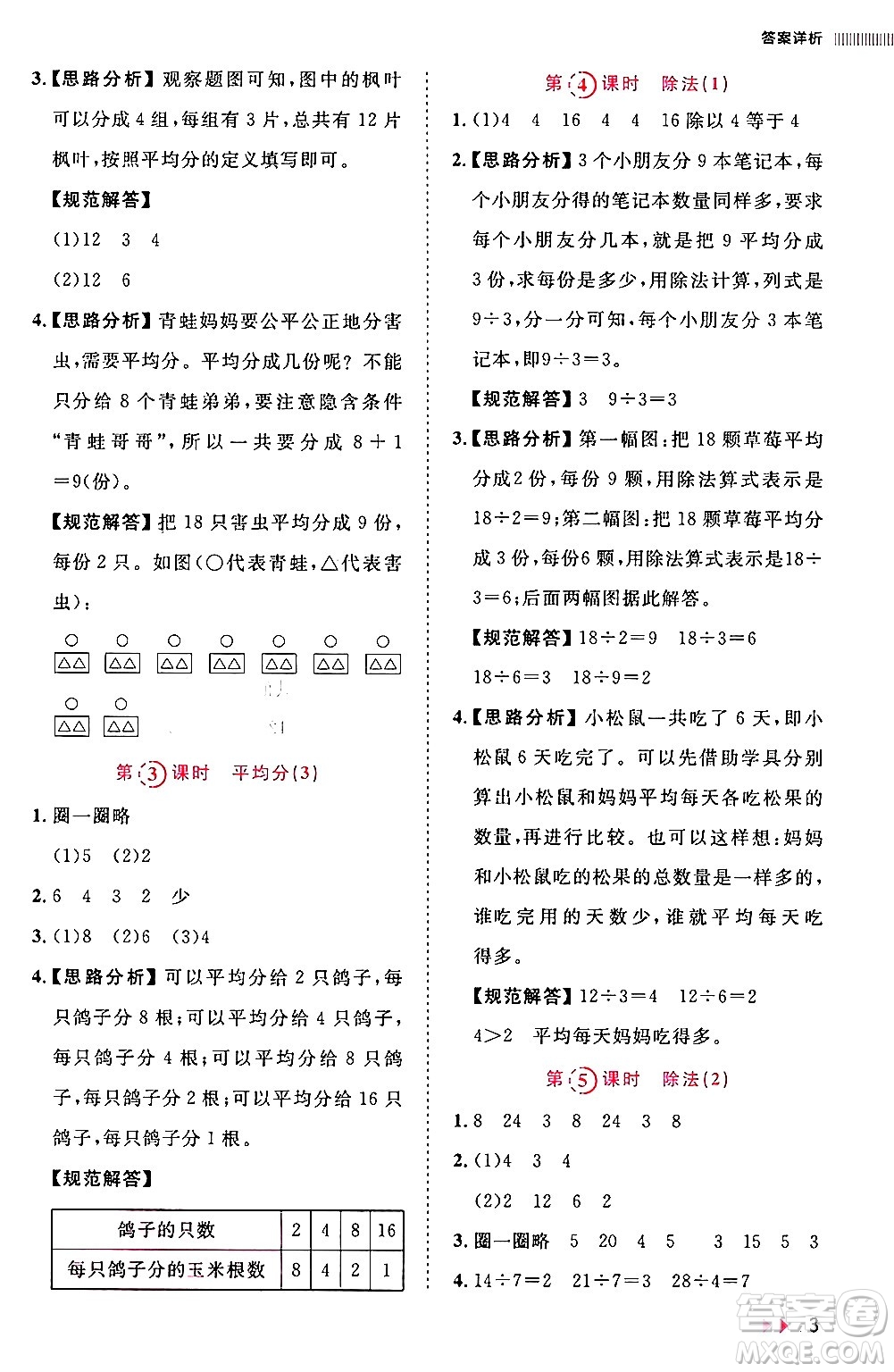 安徽師范大學出版社2024年春訓練達人二年級數(shù)學下冊人教版山東專版答案