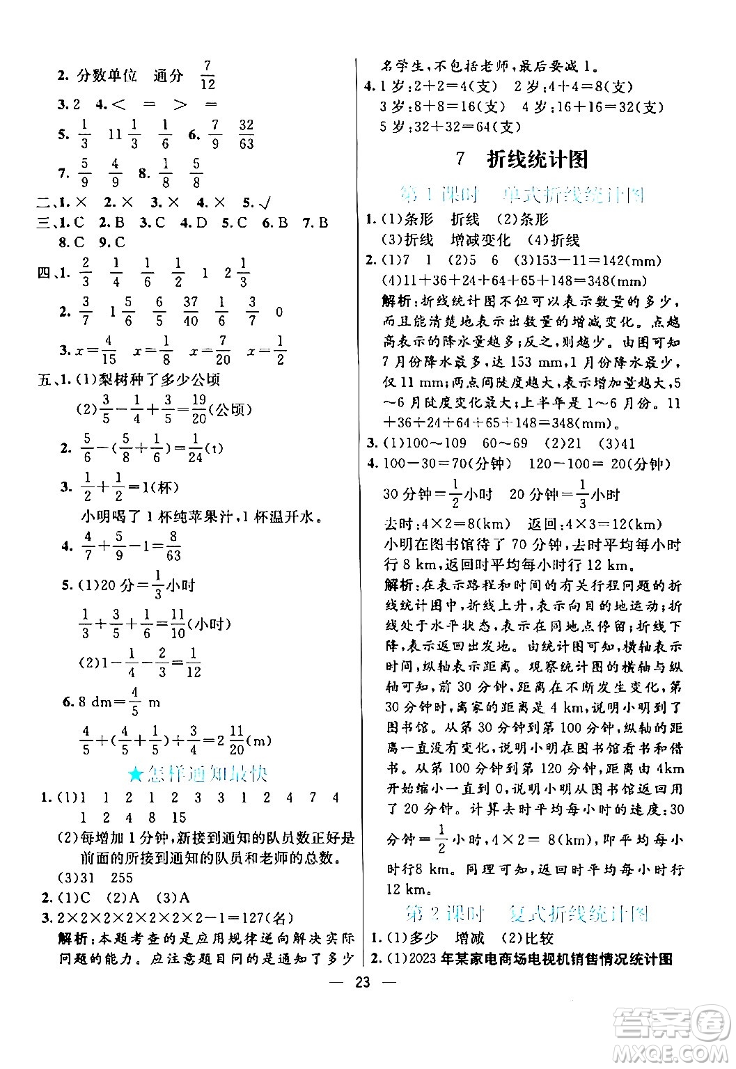 陽光出版社2024年春亮點激活提優(yōu)天天練五年級數(shù)學(xué)下冊人教版山東專版答案