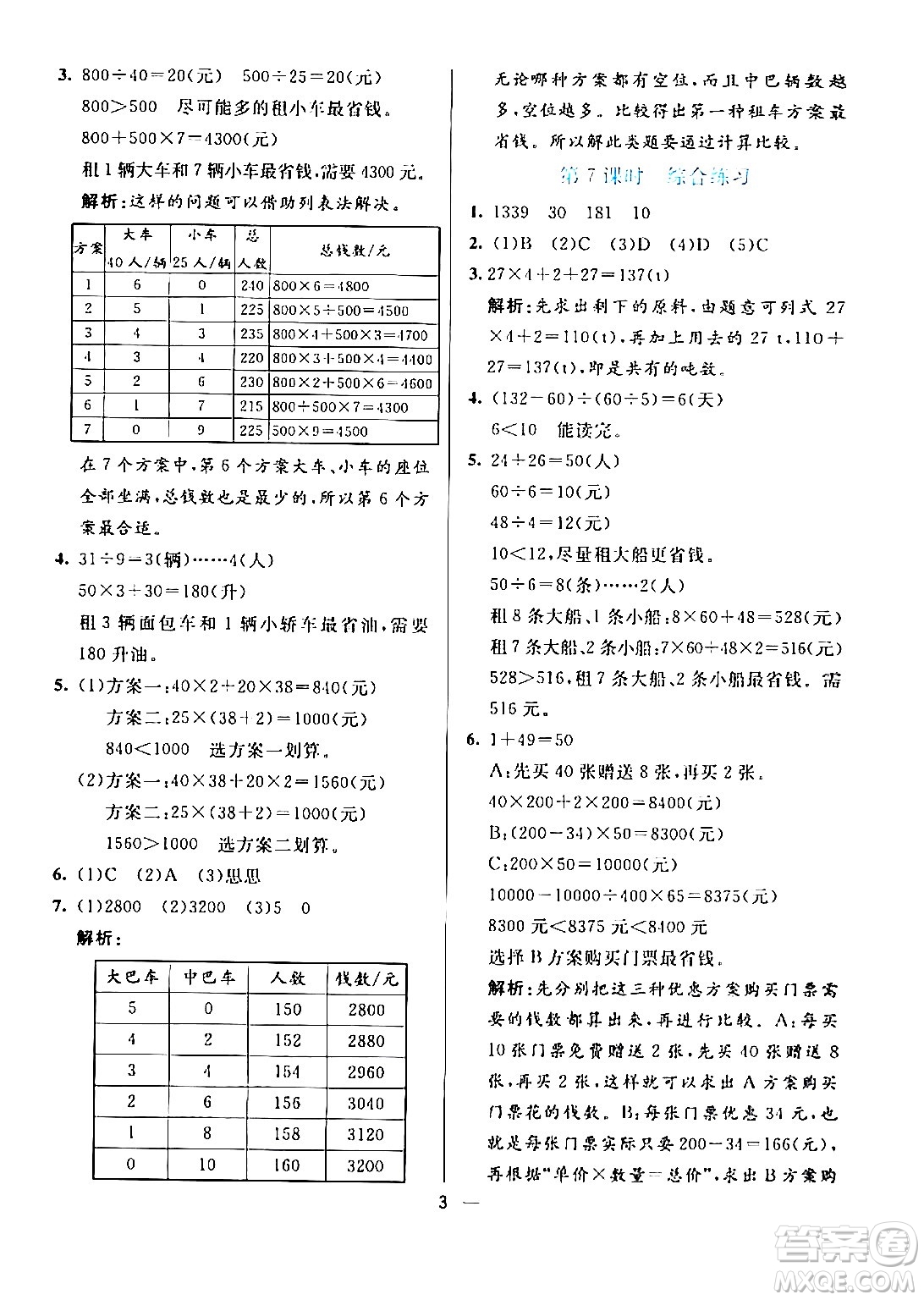 陽光出版社2024年春亮點(diǎn)激活提優(yōu)天天練四年級(jí)數(shù)學(xué)下冊(cè)人教版山東專版答案