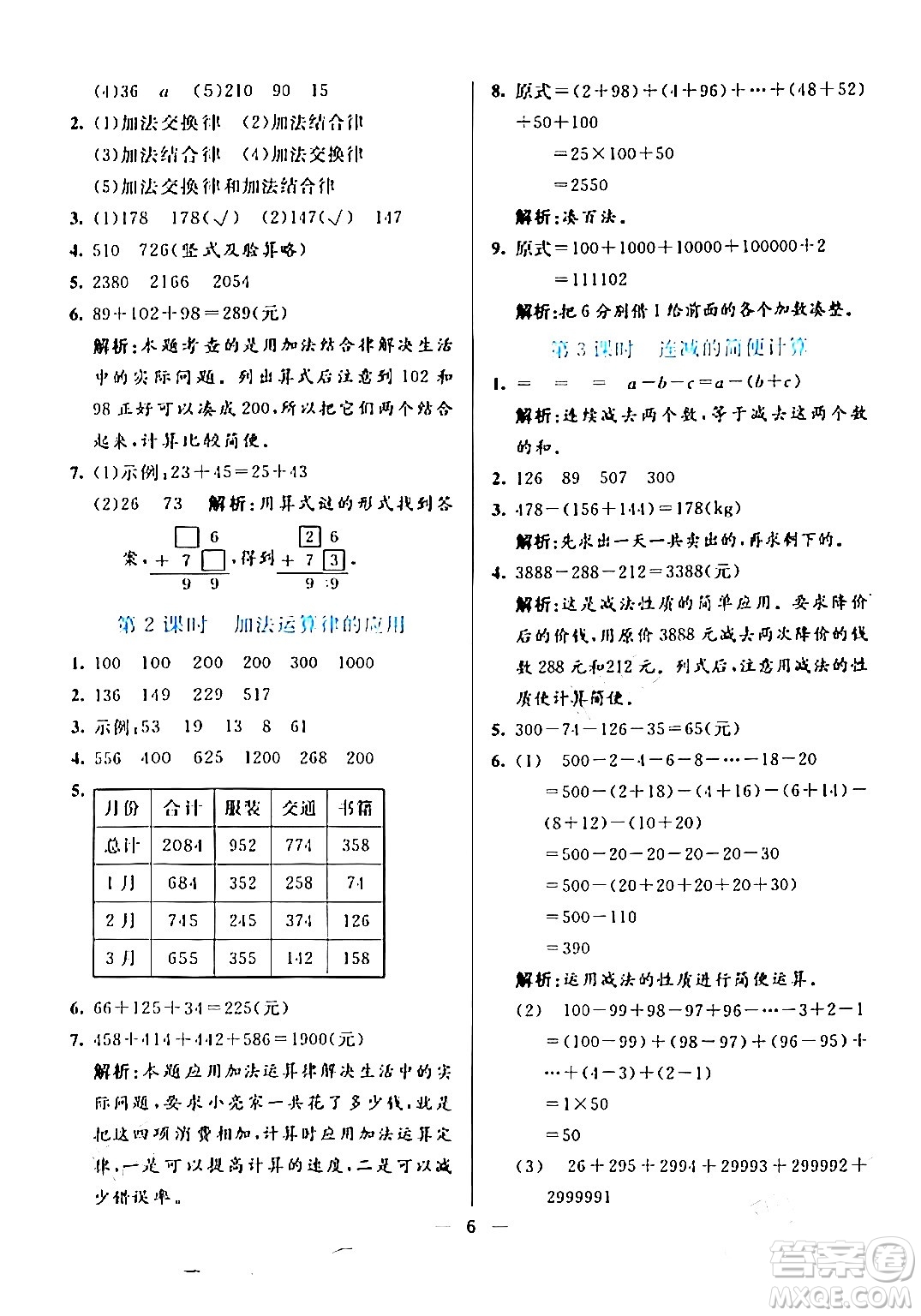 陽光出版社2024年春亮點(diǎn)激活提優(yōu)天天練四年級(jí)數(shù)學(xué)下冊(cè)人教版山東專版答案