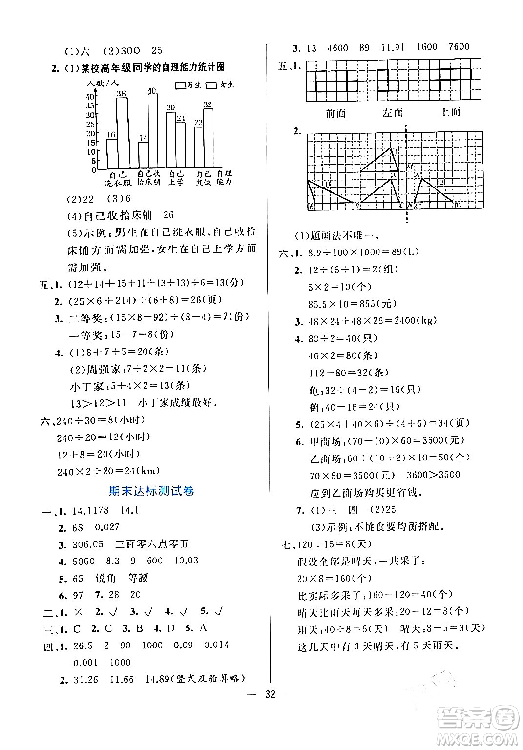 陽光出版社2024年春亮點(diǎn)激活提優(yōu)天天練四年級(jí)數(shù)學(xué)下冊(cè)人教版山東專版答案
