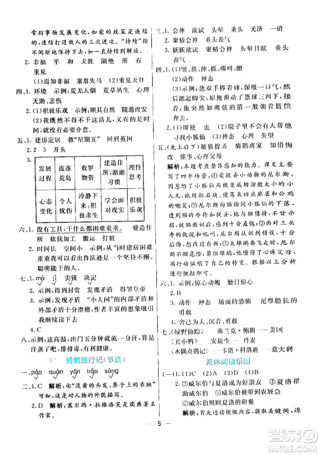 陽光出版社2024年春亮點激活提優(yōu)天天練六年級語文下冊通用版答案