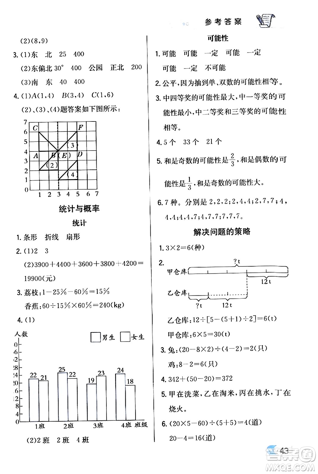 遼海出版社2024年春解透教材六年級數(shù)學(xué)下冊北師大版答案
