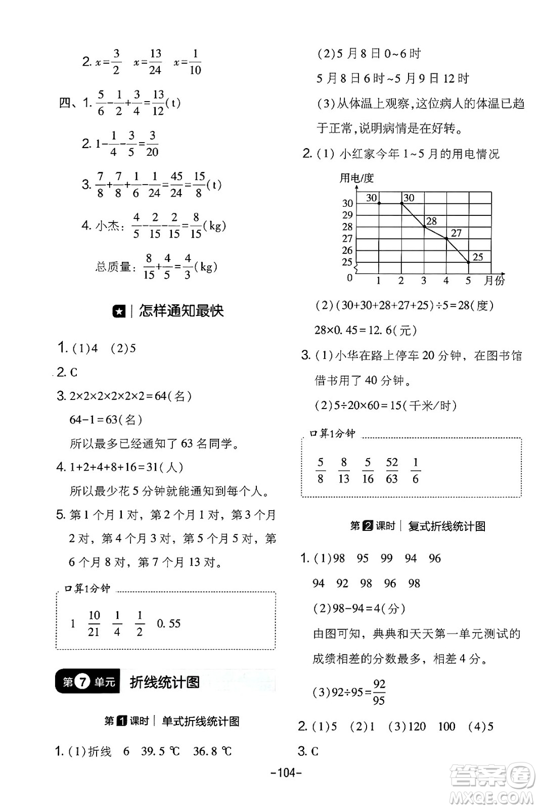 延邊教育出版社2024年春紅對(duì)勾作業(yè)本五年級(jí)數(shù)學(xué)下冊(cè)人教版答案