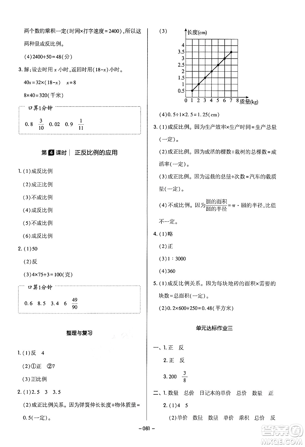 延邊教育出版社2024年春紅對勾作業(yè)本六年級數(shù)學下冊冀教版答案