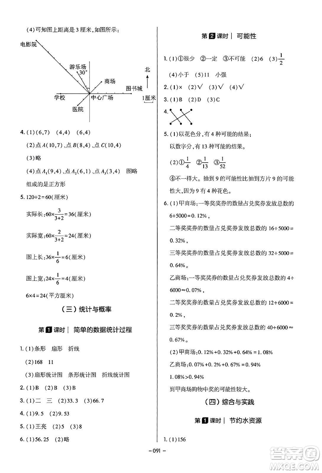 延邊教育出版社2024年春紅對勾作業(yè)本六年級數(shù)學下冊冀教版答案