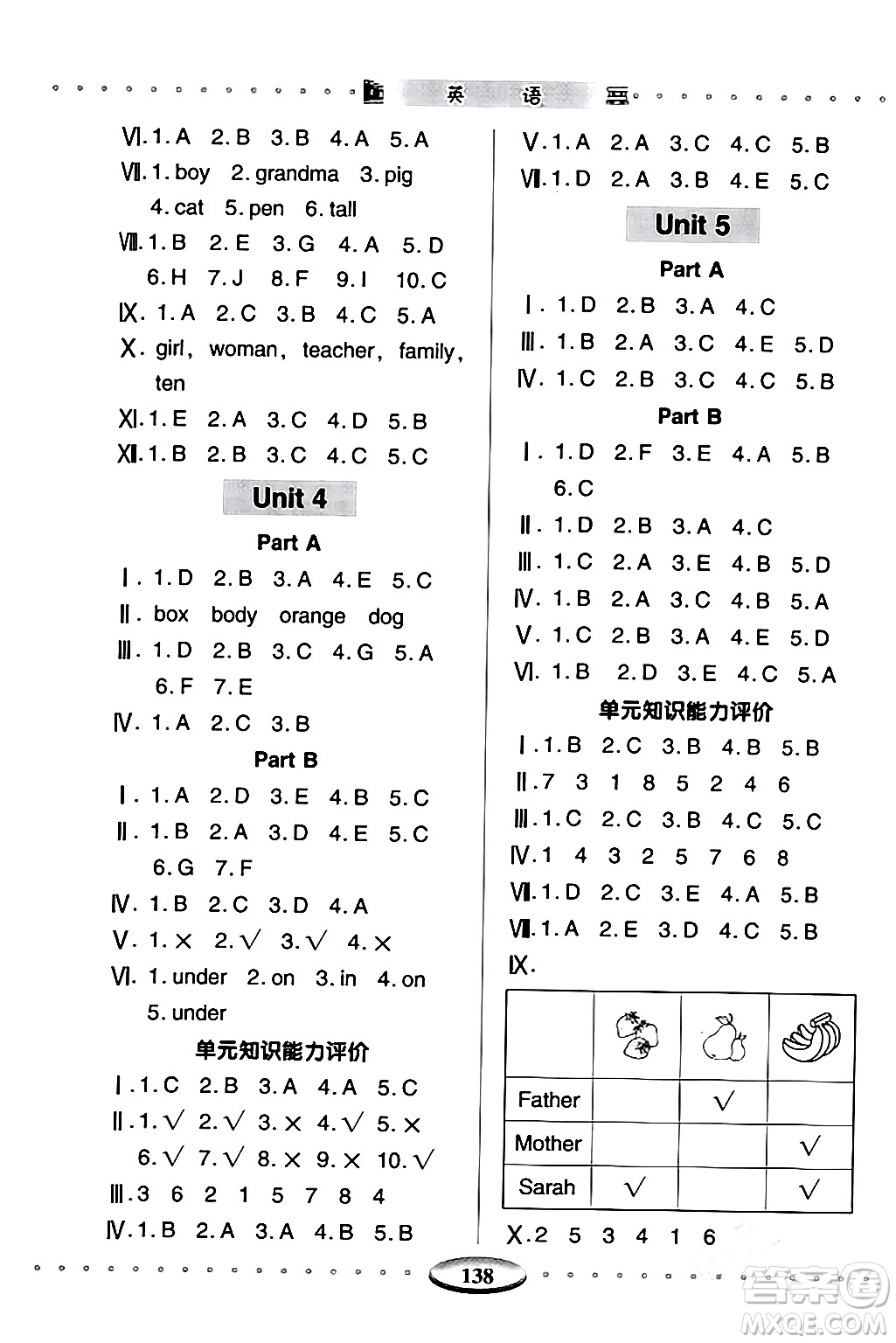 青島出版社2024年春智慧學(xué)習(xí)三年級(jí)英語下冊(cè)通用版答案