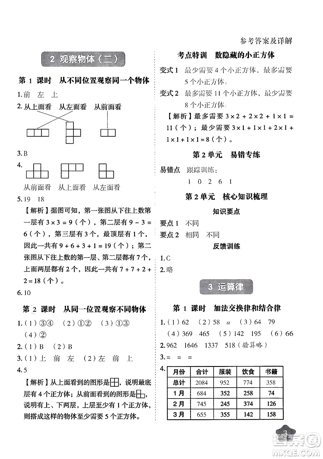 西安出版社2024年春黃岡隨堂練四年級數(shù)學下冊人教版答案