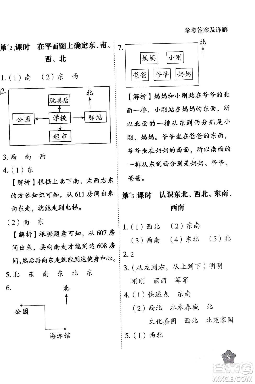 西安出版社2024年春黃岡隨堂練二年級數(shù)學(xué)下冊蘇教版答案