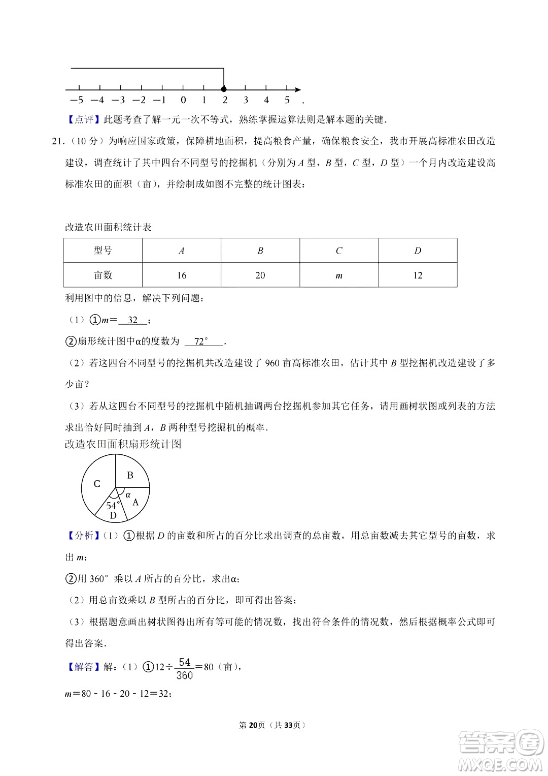 2024眉山中考數(shù)學(xué)真題答案