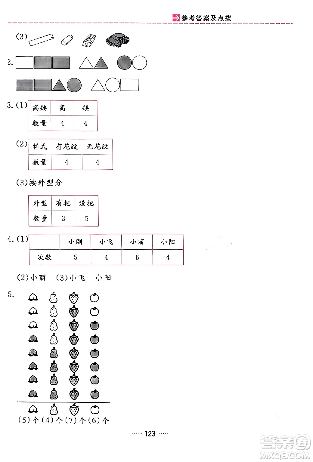 吉林教育出版社2024年春三維數(shù)字課堂一年級數(shù)學(xué)下冊人教版答案