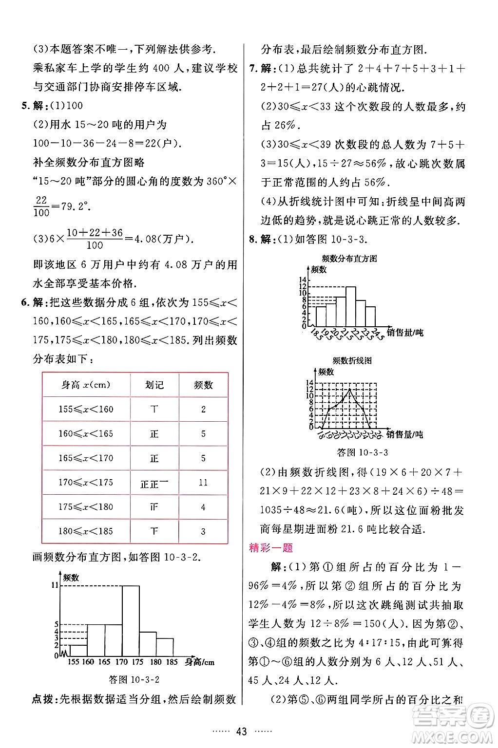 吉林教育出版社2024年春三維數(shù)字課堂七年級數(shù)學(xué)下冊人教版答案