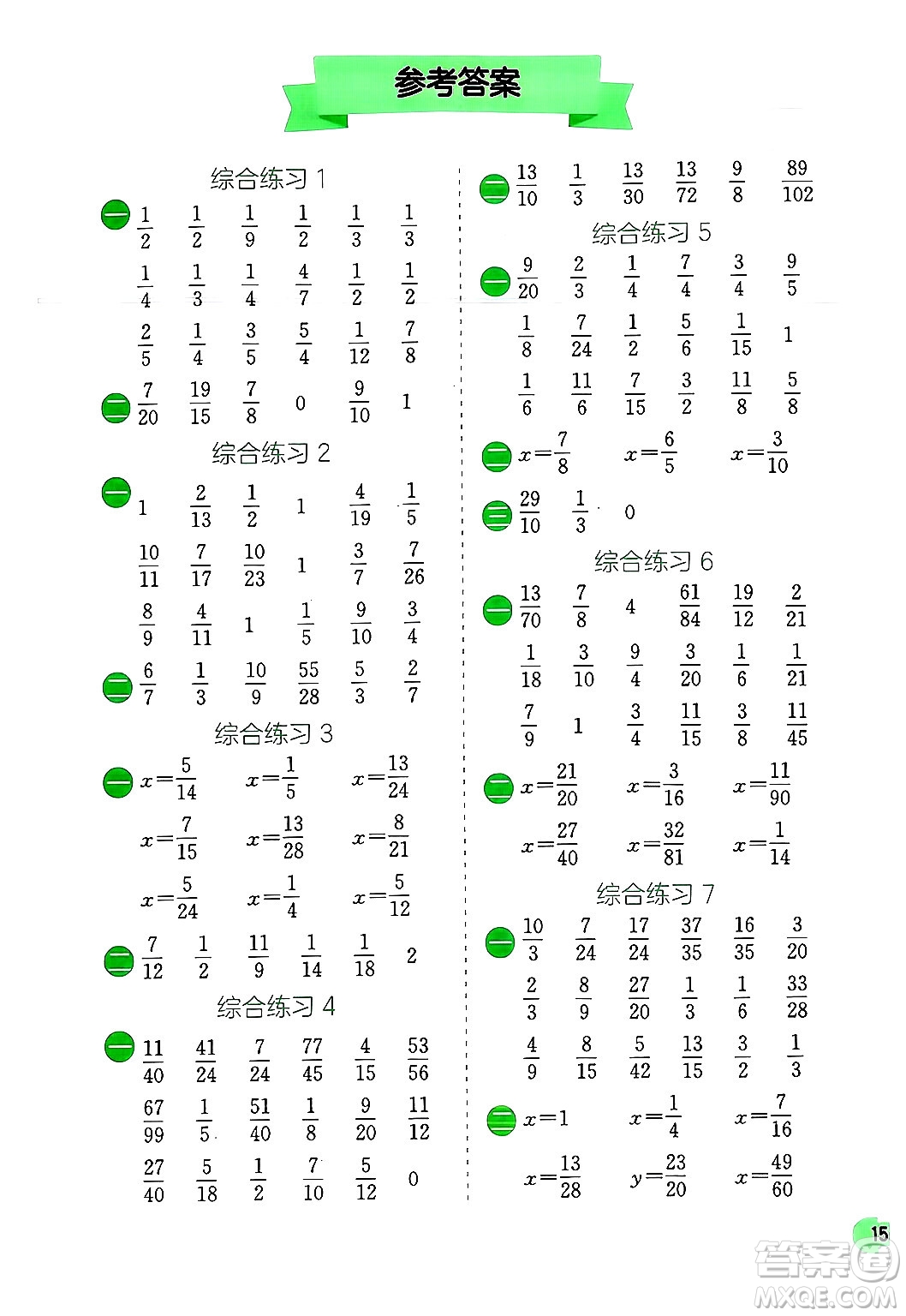 江蘇人民出版社2024年春實驗班提優(yōu)訓練暑假銜接五升六年級數(shù)學人教版答案