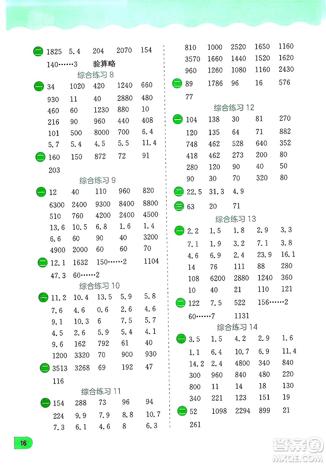 江蘇人民出版社2024年春實(shí)驗(yàn)班提優(yōu)訓(xùn)練暑假銜接三升四年級數(shù)學(xué)人教版答案