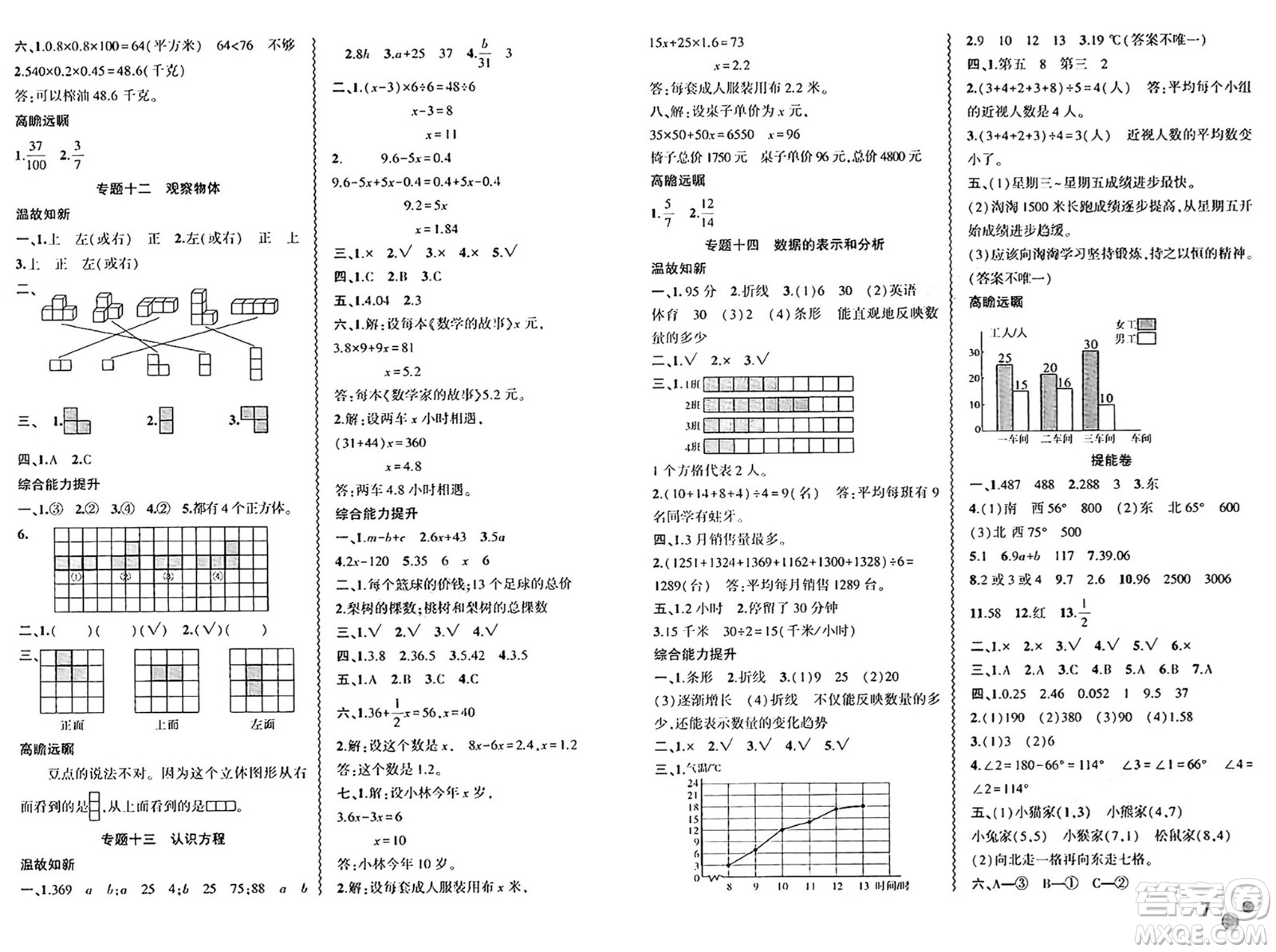 安徽大學(xué)出版社2024年春假期總動(dòng)員暑假必刷題四年級數(shù)學(xué)北師大版答案