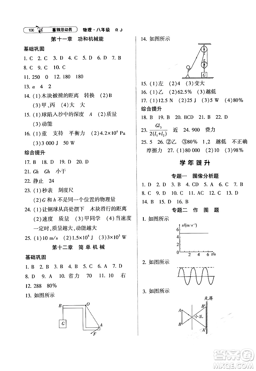 寧夏人民教育出版社2024年經(jīng)綸學(xué)典暑假總動(dòng)員八年級(jí)物理人教版答案
