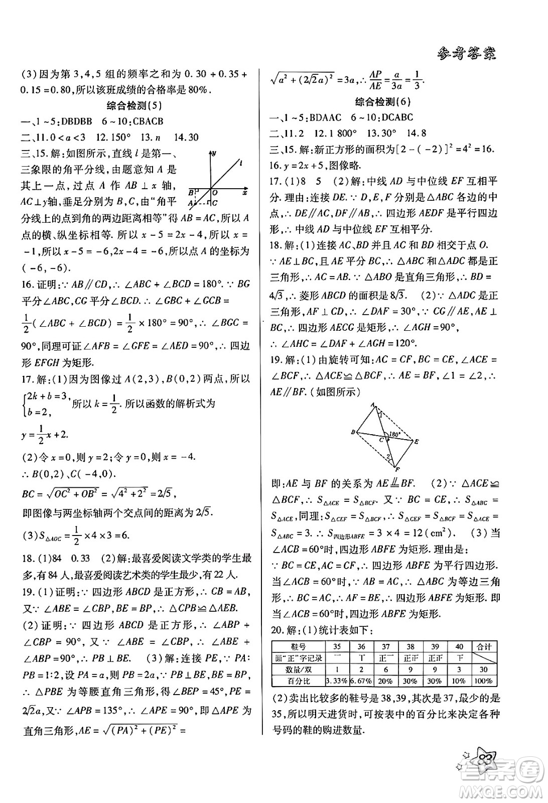 河北美術(shù)出版社2024年好學(xué)生暑假生活八年級(jí)數(shù)學(xué)冀教版答案