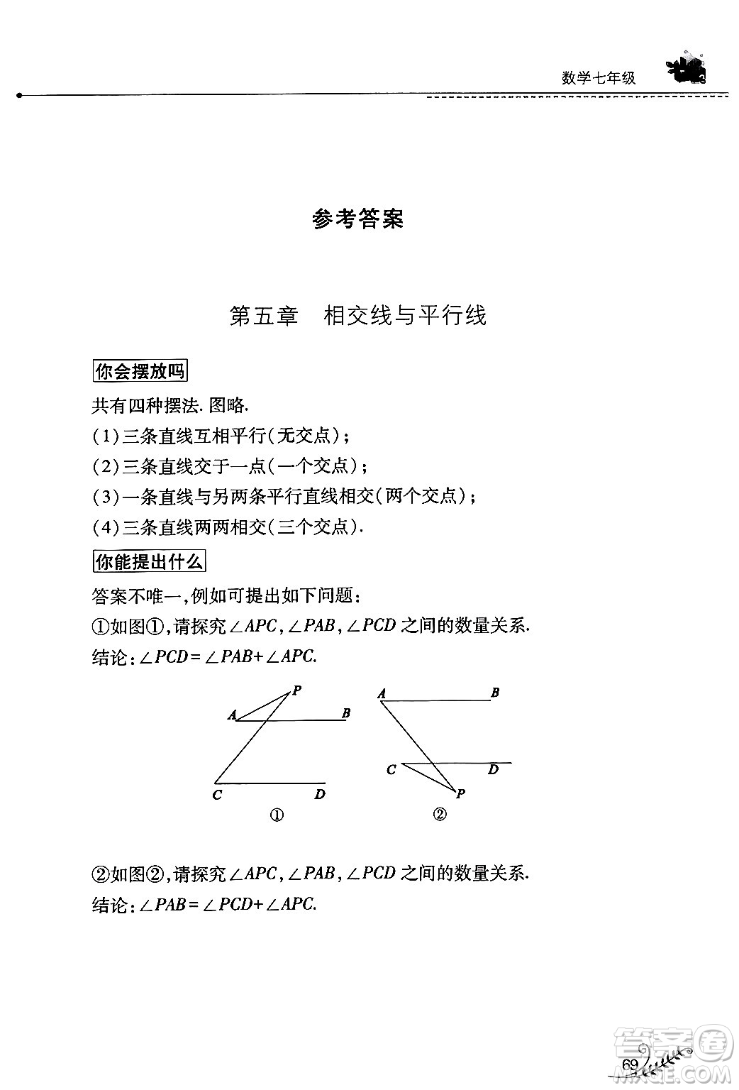 山西教育出版社2024年快樂暑假七年級(jí)數(shù)學(xué)人教版答案