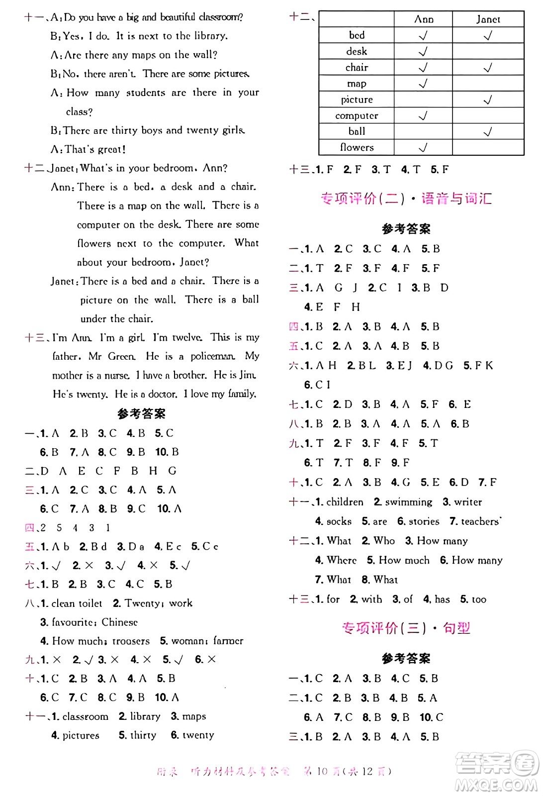 龍門(mén)書(shū)局2024年秋黃岡小狀元達(dá)標(biāo)卷四年級(jí)英語(yǔ)上冊(cè)教科版廣州專(zhuān)版答案