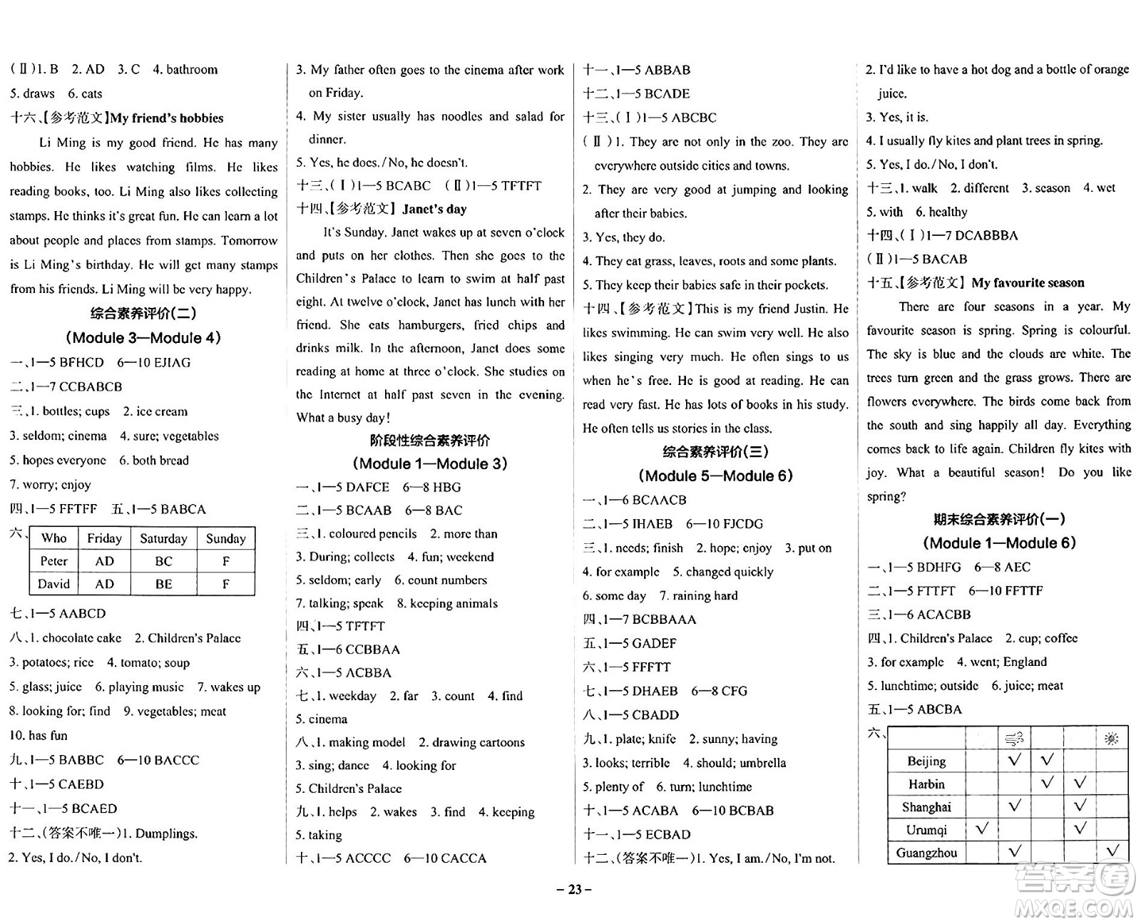 遼寧教育出版社2024年秋PASS小學學霸作業(yè)本五年級英語上冊教科版廣州專版答案