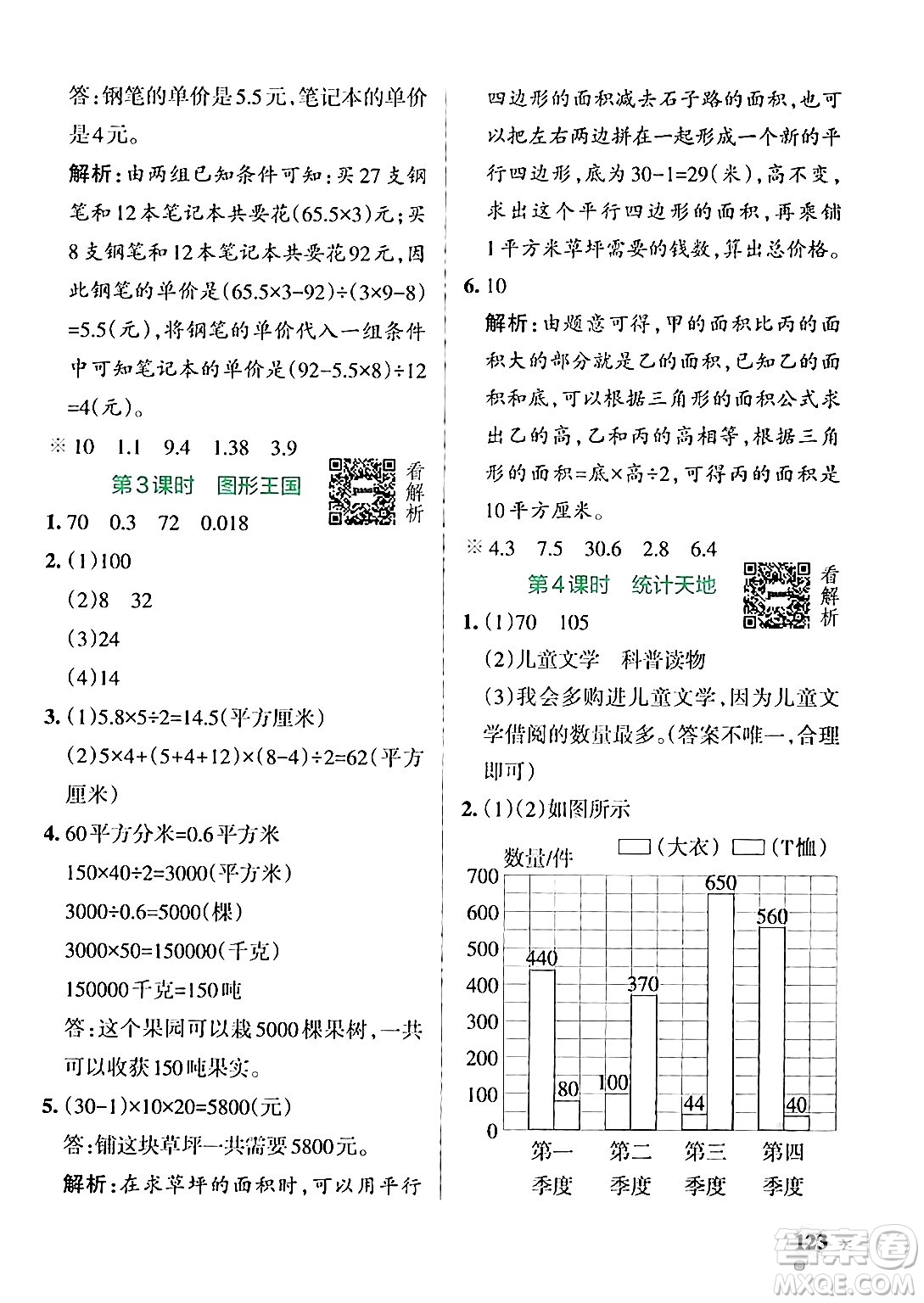 陜西師范大學出版總社有限公司2024年秋PASS小學學霸作業(yè)本五年級數(shù)學上冊蘇教版答案
