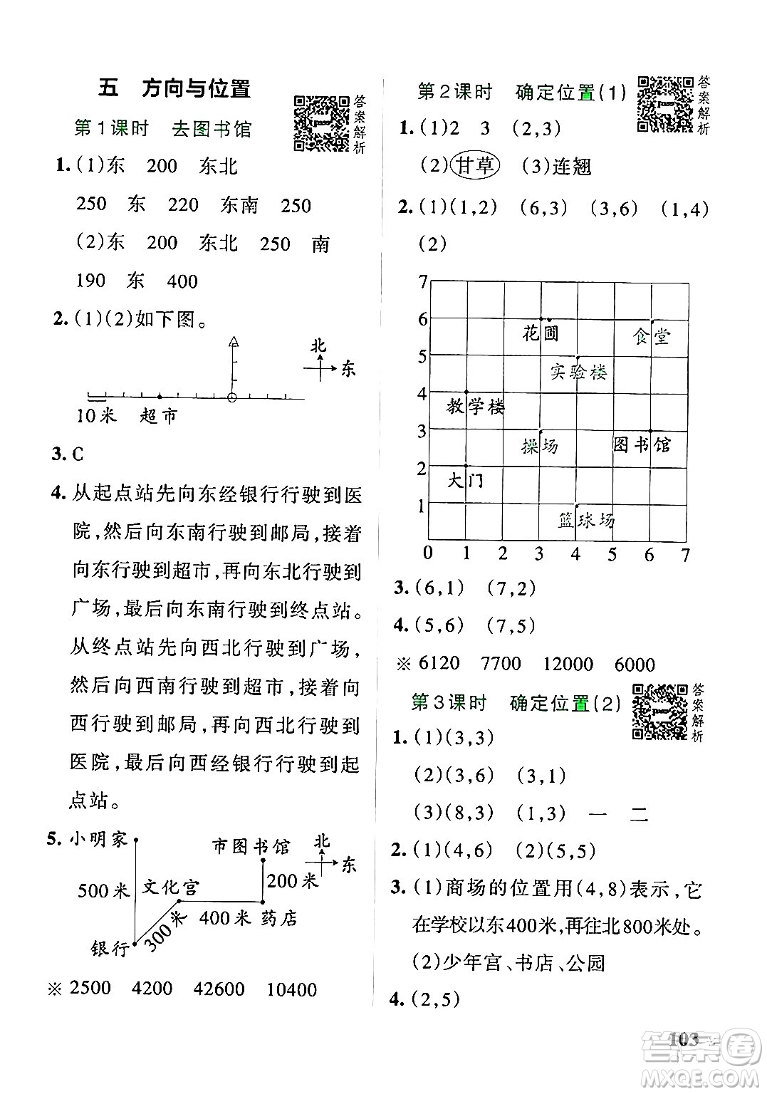 遼寧教育出版社2024年秋PASS小學(xué)學(xué)霸作業(yè)本四年級數(shù)學(xué)上冊北師大版答案