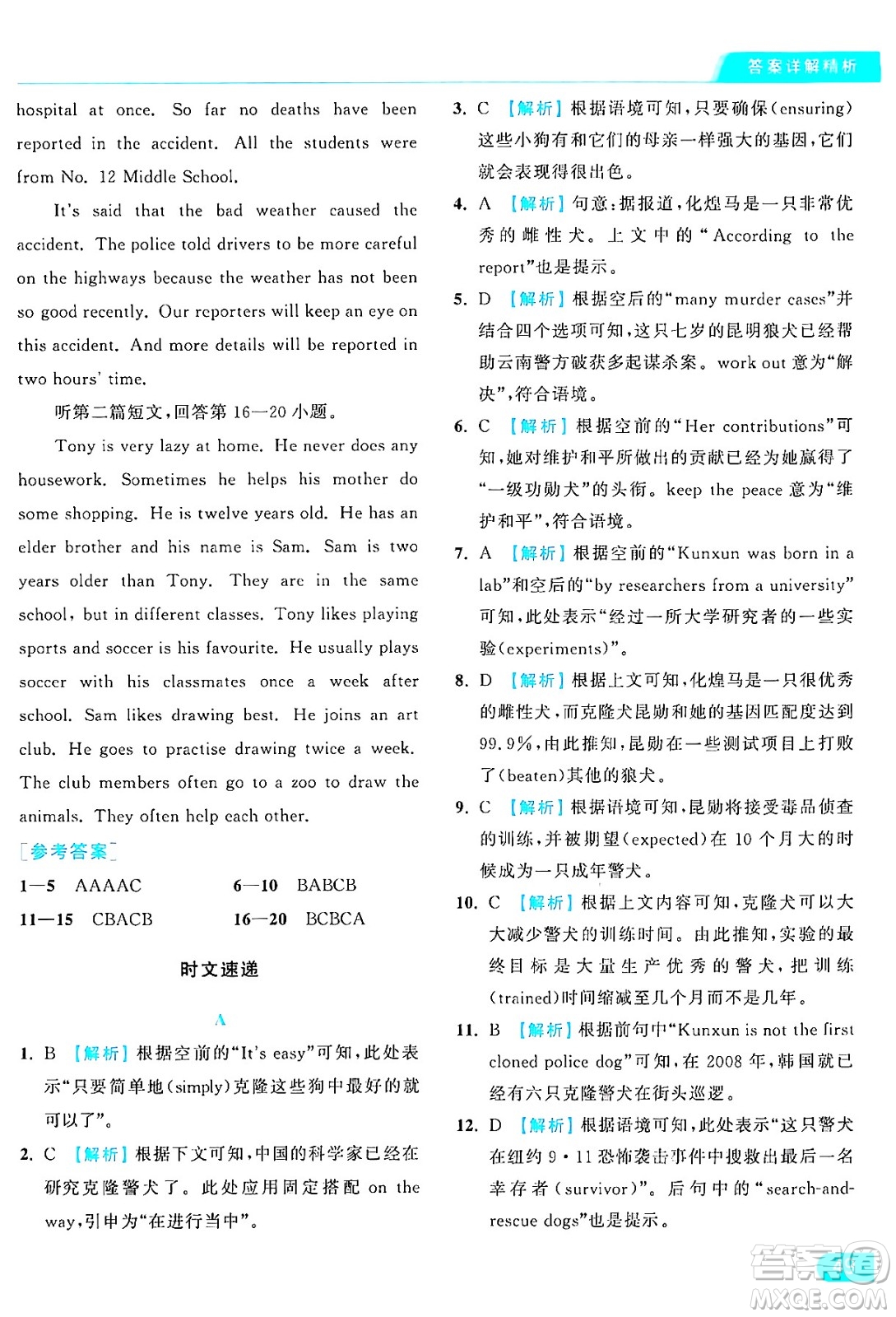 延邊教育出版社2024年秋亮點(diǎn)給力提優(yōu)課時(shí)作業(yè)本九年級(jí)英語(yǔ)上冊(cè)譯林版答案