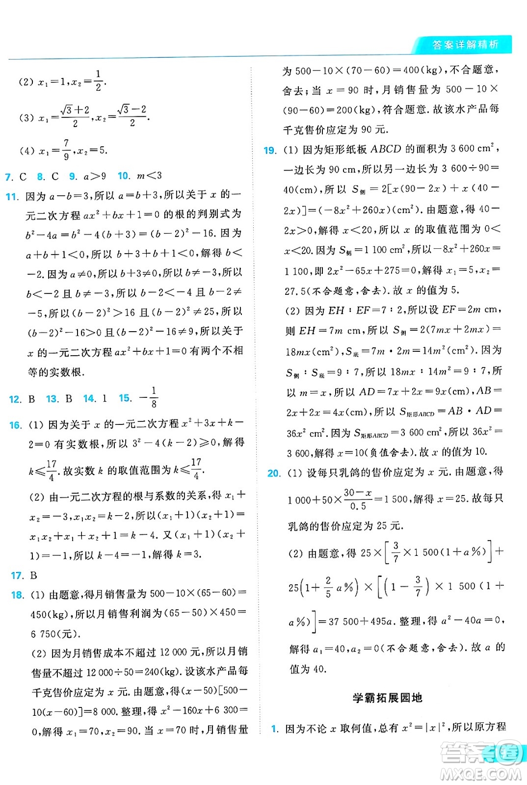 延邊教育出版社2024年秋亮點給力提優(yōu)課時作業(yè)本九年級數(shù)學上冊蘇科版答案