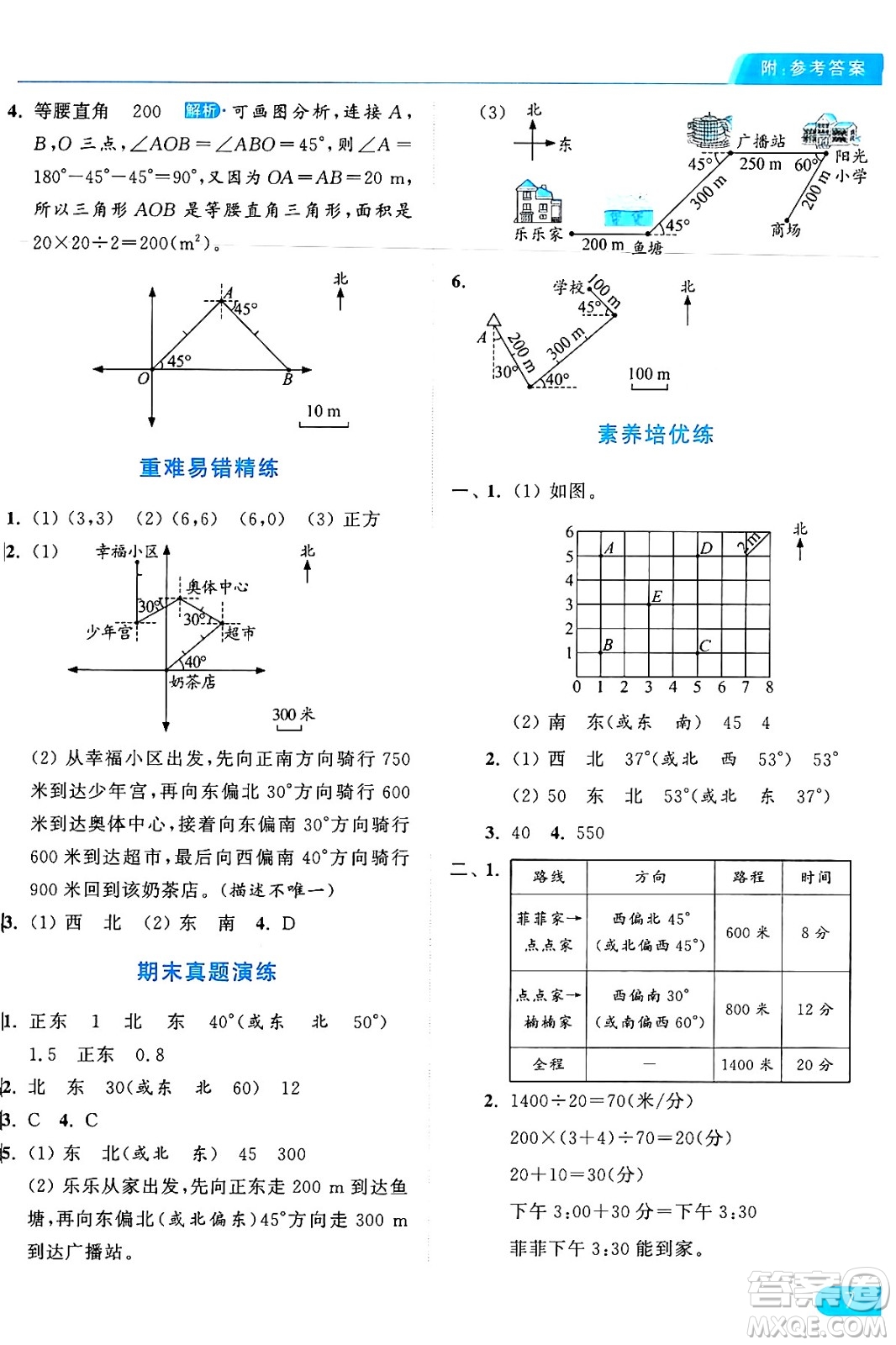 北京教育出版社2024年秋亮點給力提優(yōu)課時作業(yè)本六年級數(shù)學上冊人教版答案