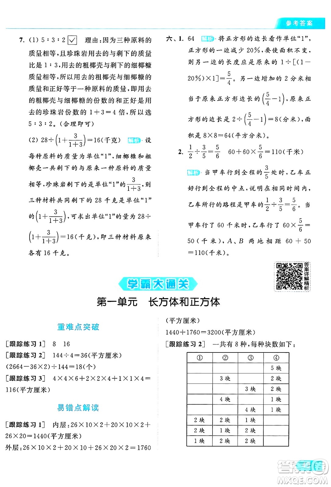 北京教育出版社2024年秋亮點(diǎn)給力提優(yōu)課時(shí)作業(yè)本六年級(jí)數(shù)學(xué)上冊(cè)江蘇版答案