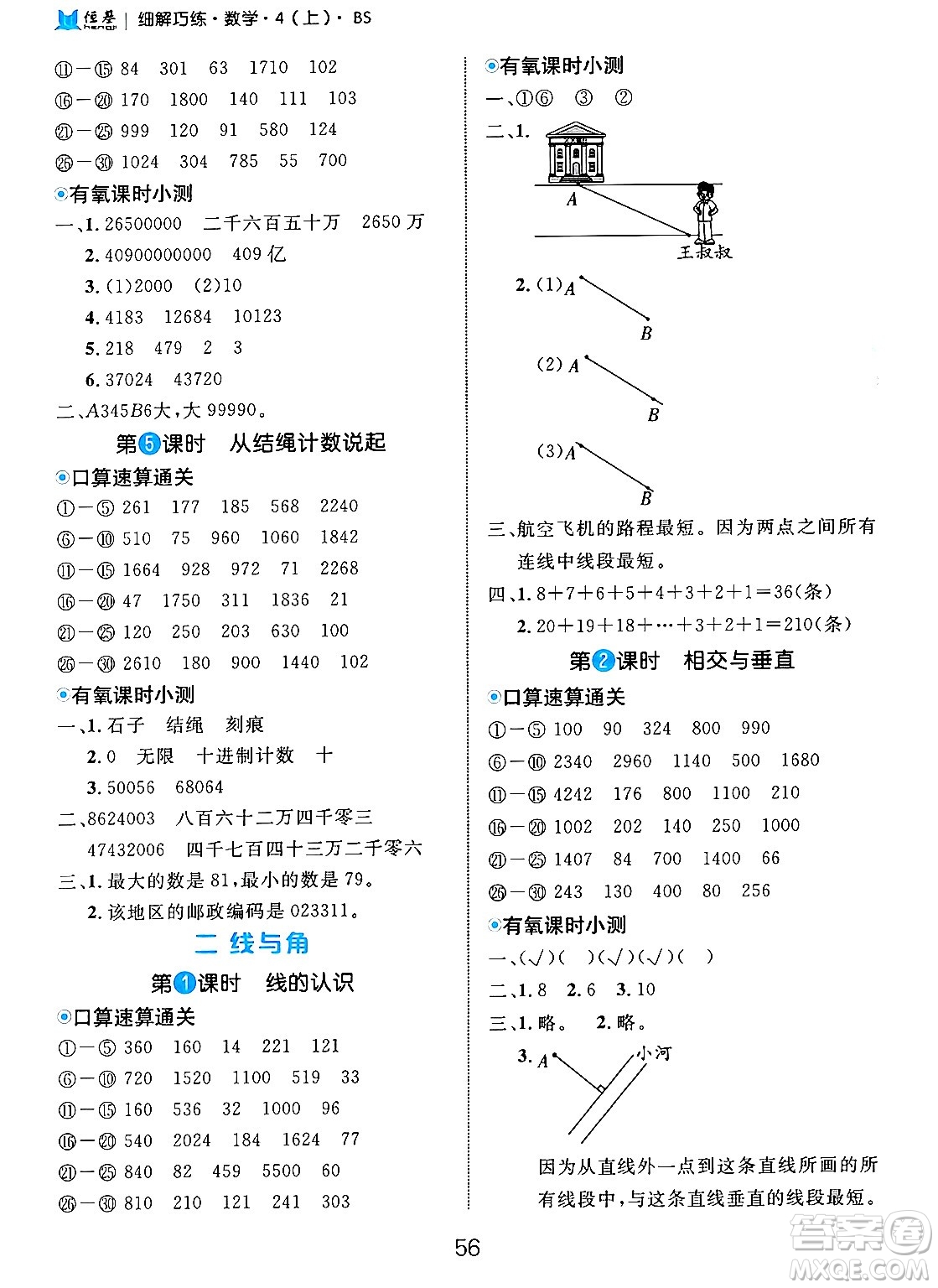 延邊大學(xué)出版社2024年秋細(xì)解巧練四年級數(shù)學(xué)上冊北師大版答案