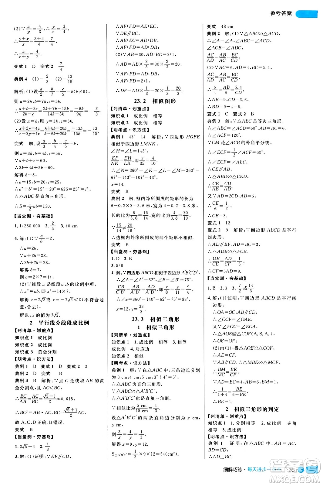 延邊大學(xué)出版社2024年秋細(xì)解巧練九年級(jí)數(shù)學(xué)上冊(cè)華師版答案