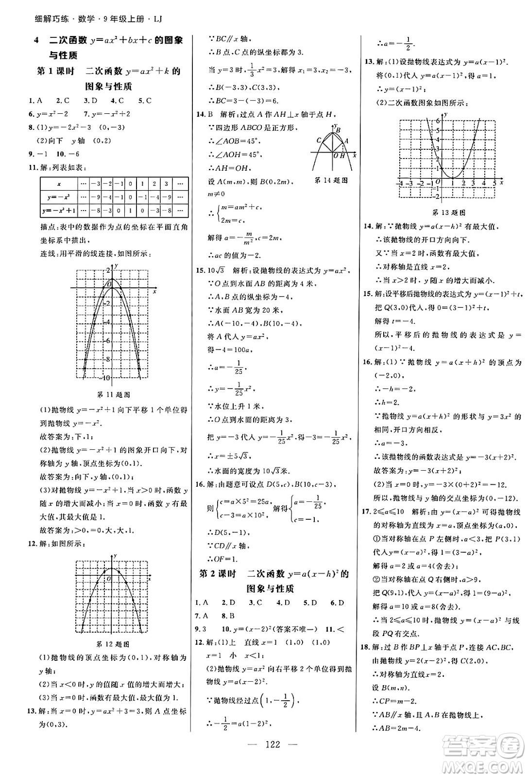 延邊大學出版社2024年秋細解巧練九年級數(shù)學上冊魯教版答案