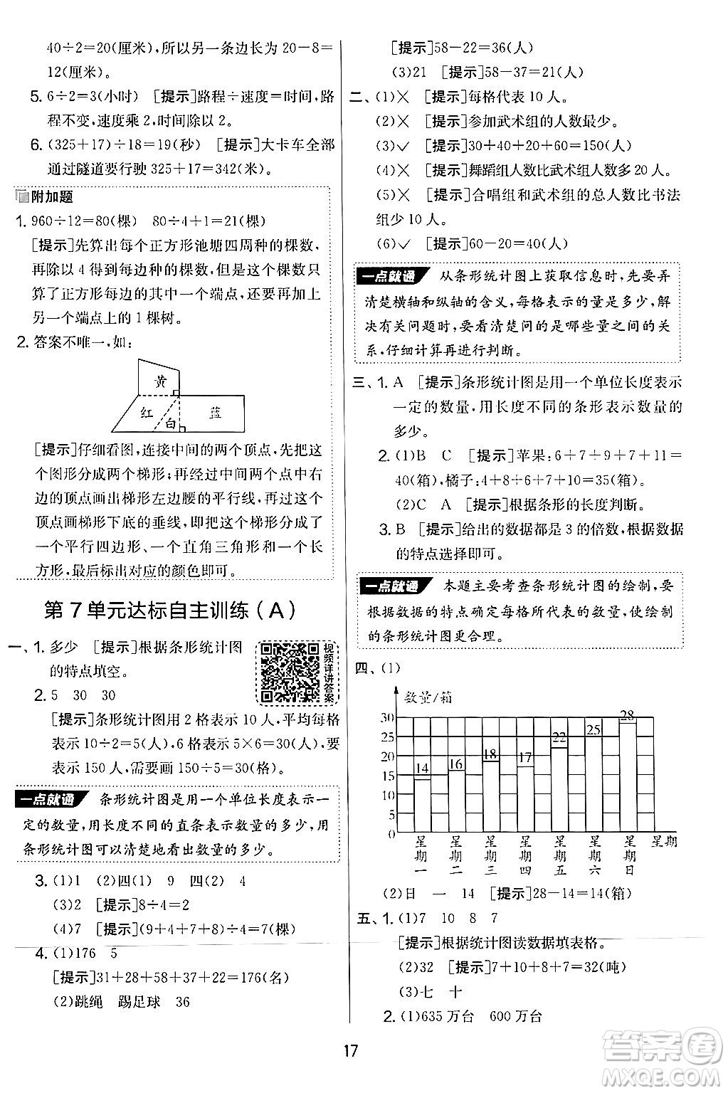 江蘇人民出版社2024年秋實(shí)驗(yàn)班提優(yōu)大考卷四年級數(shù)學(xué)上冊人教版答案